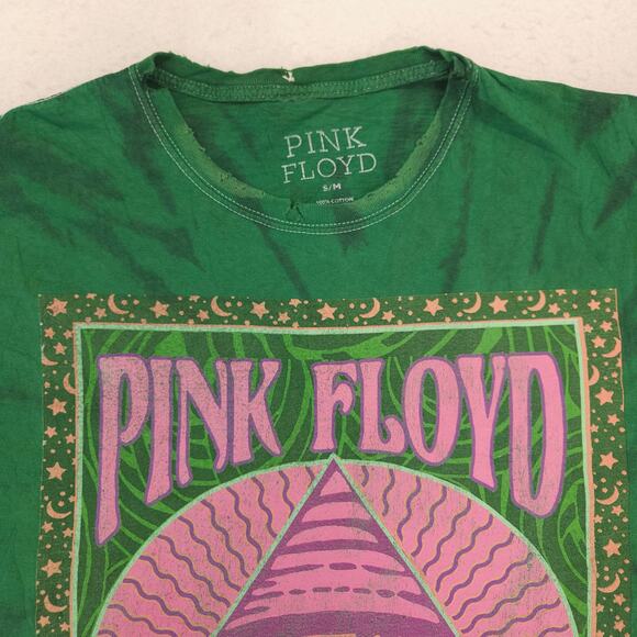 Pink Floyd Band Graphic Crew Neck T Shirt Adult Mens Size Large L Green - Picture 1 of 12